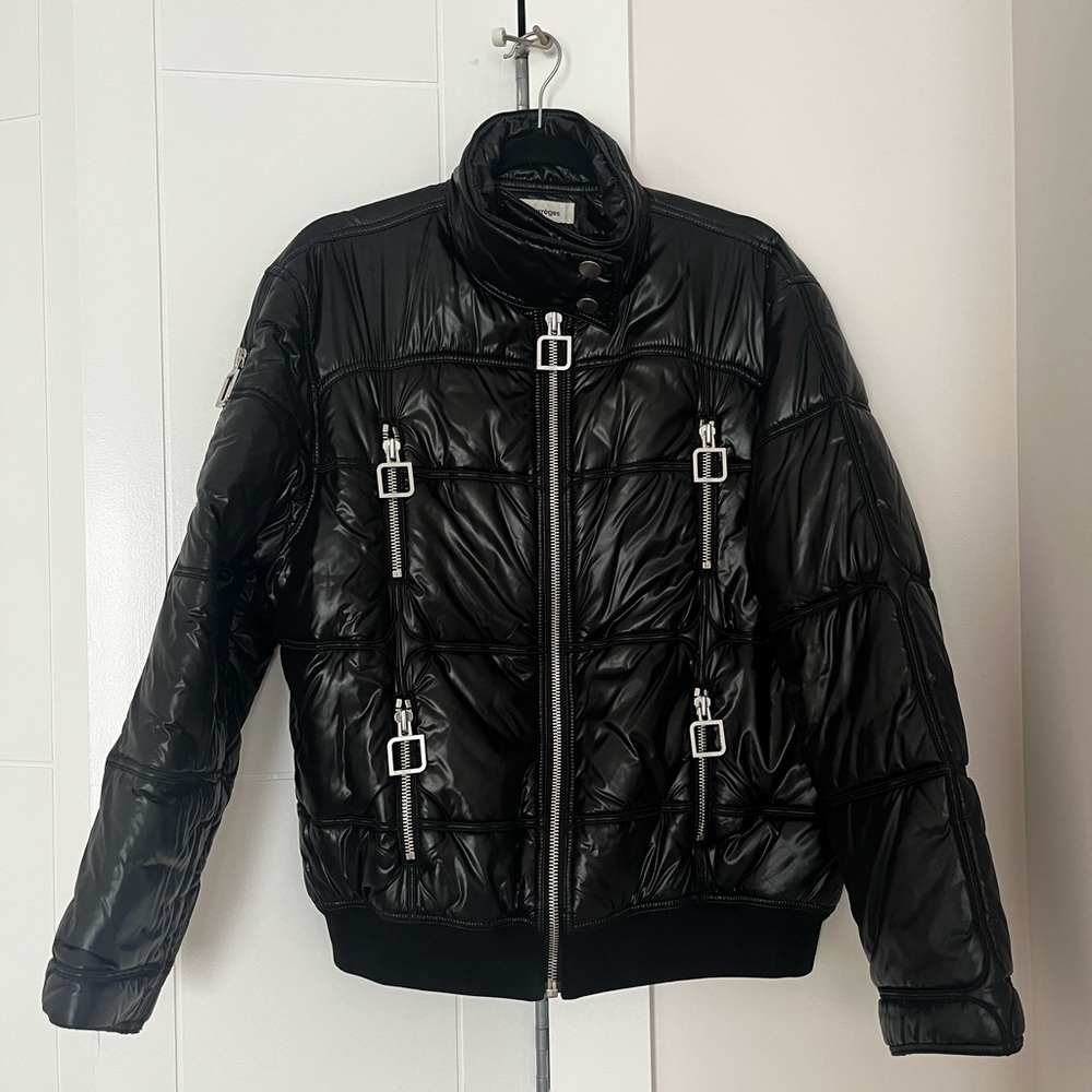 Courreges Black Quilted Puffer Jacket